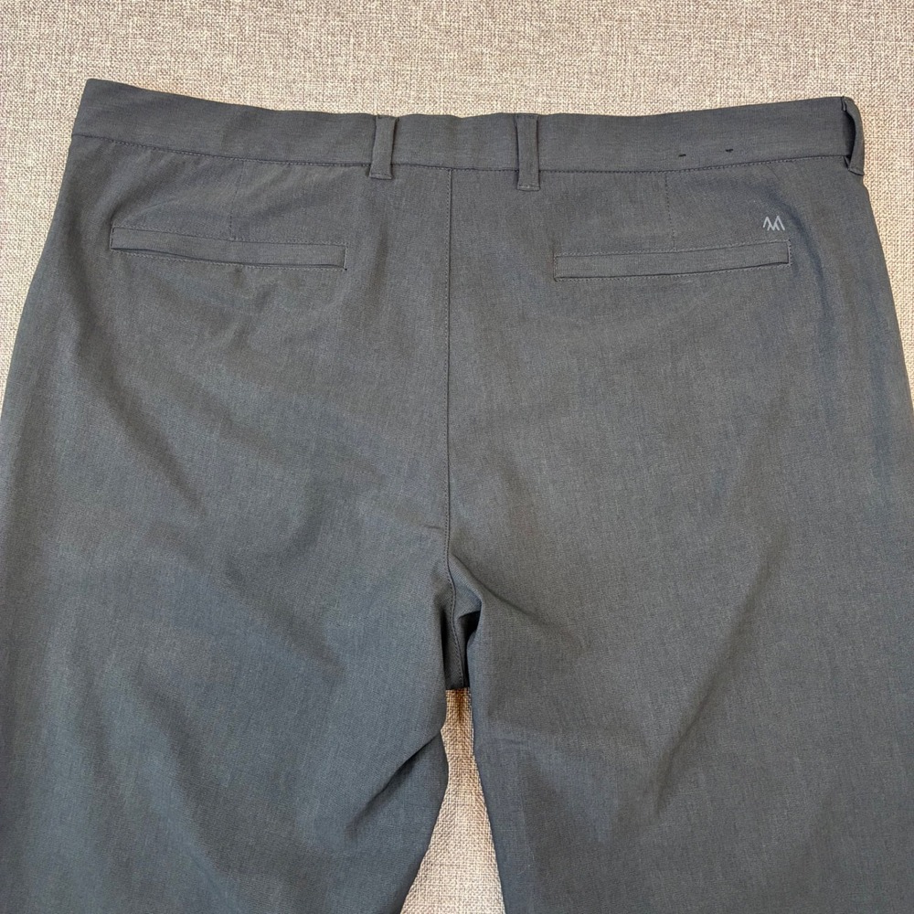 Mizzen+Main Helmsman Pants Men 40x32 Gray Slim Fit Performance Stretch Chino - Picture 5 of 9